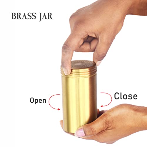 Pure Source India Brass Container For Tea, sugar and Spice/Dibba/Canister For...