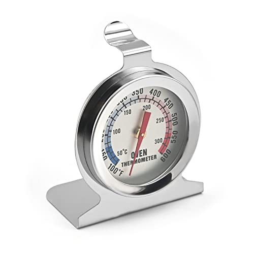 Othmro 料理用温度計 オーブン温度計 50-300°C/100-600°F ダイヤル径53mm オーブンメーター ステンレス製 料理キッチン 料理温度計 ダイヤル温度計 アナログクッキング温度計 料理用温度計 大画面 調理用温度計 クッキング オーブ