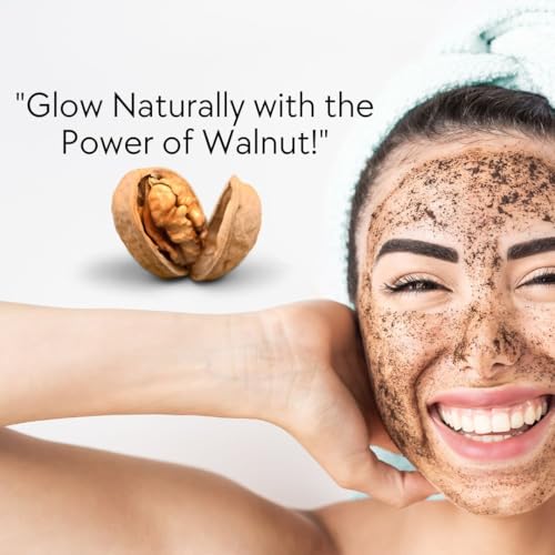 Image of Khadi Walnut Face Scrub 100 gm | Anitoxidants & Vitamin E | Nourishes & Brightens for Glowing Skin | For Dead Skin Cells & Clog Pores | All Skin Types | Exfoliating Scrub for Men & Women
