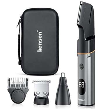 AMAZON - kensen Body Hair Trimmer for Men, 3-in-1 Beard Electric Body Groomer Kit, Waterproof Wet/Dry Groin Ball Pubic Hair Trimmers – Gentle for Bikini Groin V Sensitive Areas (Gray)