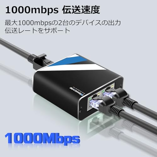 Image of NEWCARE LAN Splitter 1 in 2 Output High Speed 1000Mbps LAN Cable Branch Network Splitter LAN Port Expansion Wired LAN Hub Gigabit LAN Cable Bifurcation LAN Internet Splitter Connector for Cat 5 /5e /6 /7