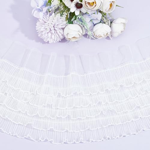 NICENEEDED 85 CM Stretch Ruffle Lace Trim - Image 2