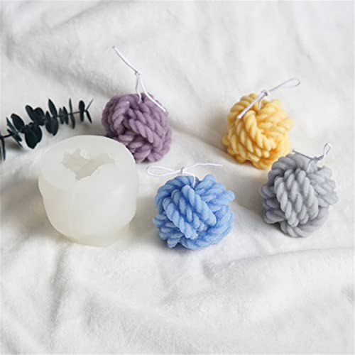 Moldes para Velas de Silicone,Moldes de silicone em forma de bola de fio para fabricação de velas -