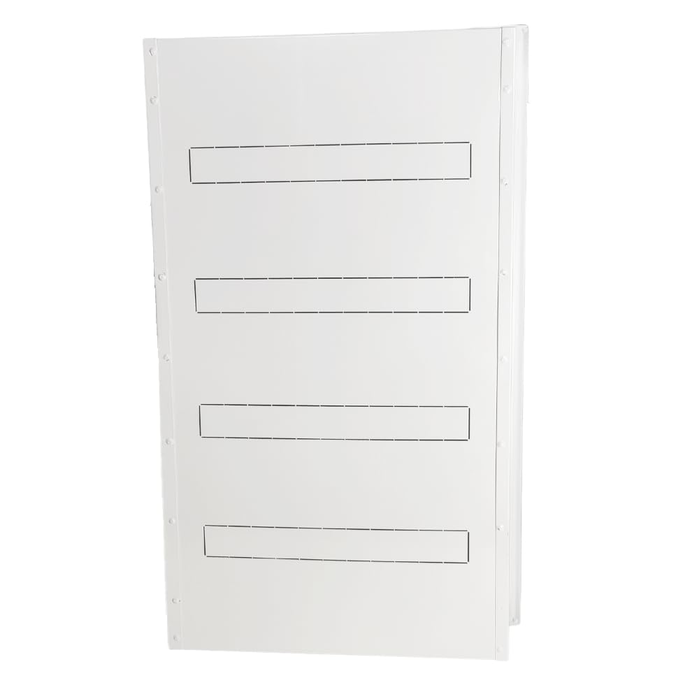 Doktorvolt Caja de distribución empotrada, caja de fusibles, armario de distribución, carcasa de metal, distribuidor empotrado, 72 módulos, 4 filas con puerta, color blanco, IP30 IK07 para instalación