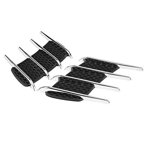Branchies de requin chromées ABS autocollant capot voiture décoratif set de 2