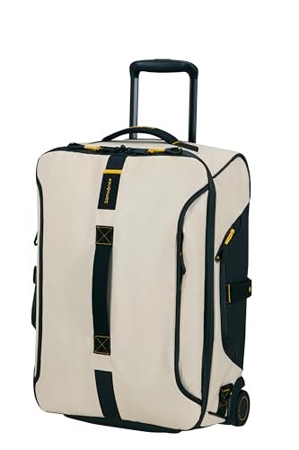 Samsonite Paradiver Light: Bolsa de Viaje con función de Ruedas y Mochila (55 cm), pequeña, Equipaje de Mano, Repelente al Agua, Ligera, 51 litros, Beige (Arena)
