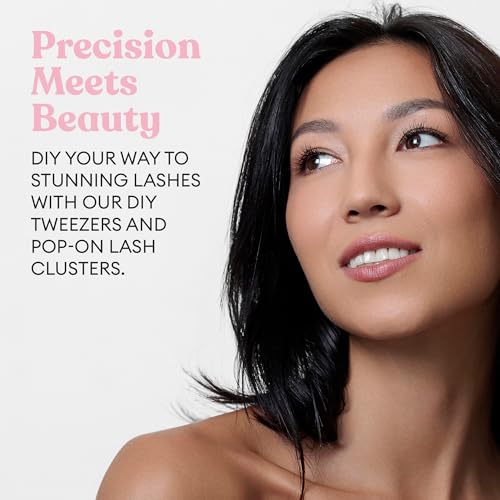 Silly George Ferramenta de colocação de cílios Pop-On + Spoolie - Pinças de extensão de cílios e fer