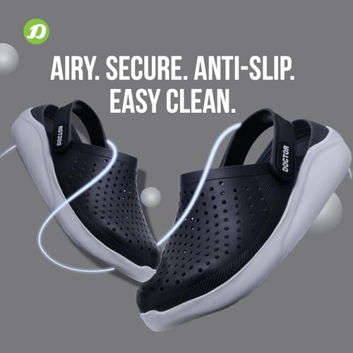 Image of DOCTOR EXTRA SOFT Unisex-Child Kids Classic Ultra Soft Clogs /Sandals with Adjustable Back Strap| Comfortable & LightWeight| Stylish & Anti-Skid| Indoor & Outdoor Casual Sports Mules Boys & Girls D-509