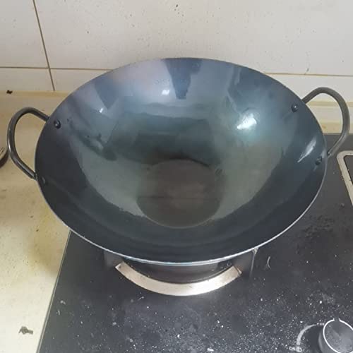 Wok de Hierro Grande para Uso Doméstico y Comercial 32cm miniatura 3