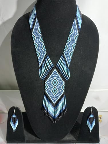 Joyería tradicional ucraniana multicolor: conjunto de collar gerdan y pendientes 3
