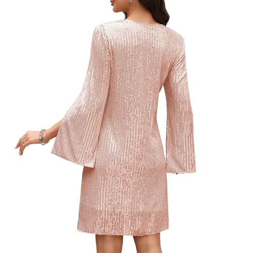 Image of COOAN Wedding Guest Cocktail & Formal Dresses for Women - Lace Sequin Dress