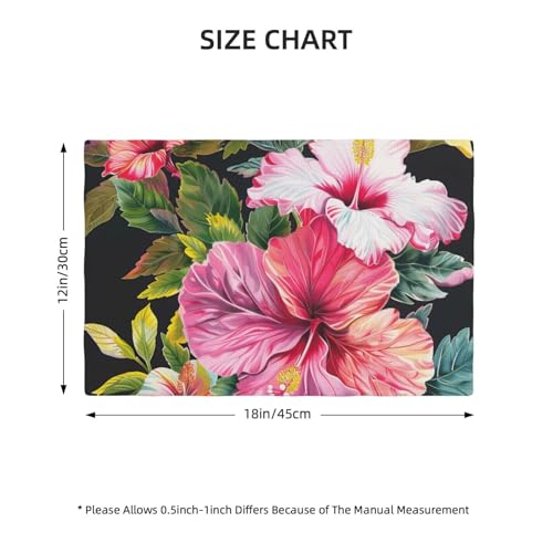 Set de table motif hibiscus pour repas de jardin et dîner d'été - 5