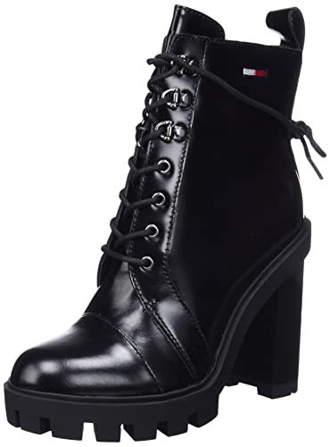 Tommy Denims Damen Absatz Mode-Stiefel, Schwarz, 36 EU thumbnail