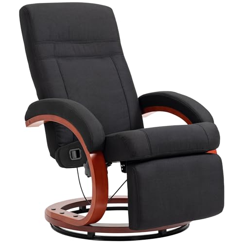 HOMCOM Manual Recliner Chair for Adults, Adjustable Swivel Recliner with