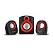 Produktbild Atlantis Land Soundmaster 900 Lautsprecher-Set, 2.1 Kanäle, 7 W, Schwarz, Rot  Lautsprecher-Set (2.1 Kanal, 7 W, PC, Schwarz, Rot, Kunststoff, drehbar)