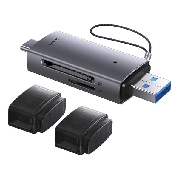 Image of Baseus Lite Series USB-A + Type-C to TF Memory Card Reader Portable 2TB Large Capacity Card Reader Compatible with Phones Tablets Laptops