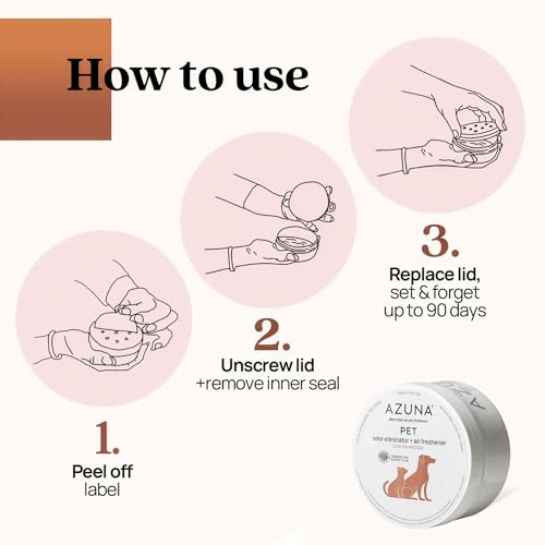 Azuna Pet Odor Eliminator for Strong Odor Gel | Plant Powered Australian Tea Tree Oil | Dog and Cat Room Deodorizer | Child and Pet Safe Air Fresheners for home | Cedarwood Scent | 8oz Pod by Azuna - Image 5
