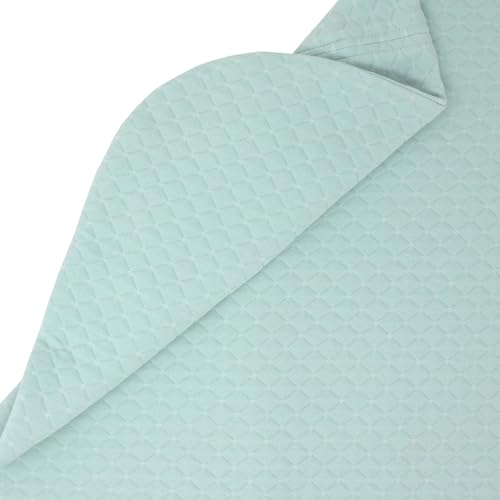 Image of Boppy Baby Sleep Sack 6-12 Months, Wearable Blanket 1 TOG, 100% Cotton, 2-Way Zipper for Easy Diaper Changes, Baby Sleeping Bag, Machine Washable, Blue Green Quilt-Textured Knit