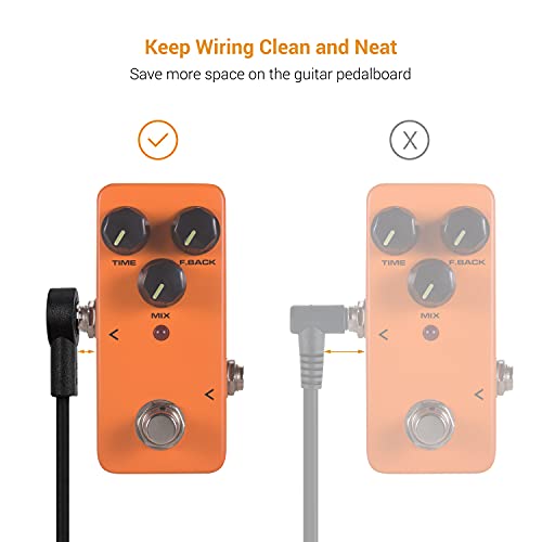 Mingzhe Cabos de Remendo Planos para Pedais de Efeito de Guitarra Ac-8 com 6 Polegadas de compriment
