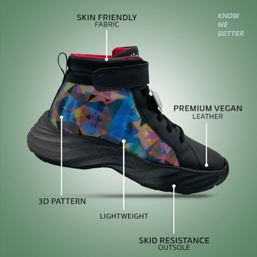 Image of KazarMax Hopits Kids Boys and Girls Ankle Length | High Top | Slip-on Sneakers Shoes | Lightweight | Outdoor Shoes Collection