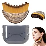 Lymphatic Contour Face Brush, Manual Lymphatic Drainage Massager, Natural Makeup Brushes with Durable Soft Bristles, Hypoallergenic Ergonomic Facial Cleansing Brush for Sculpting