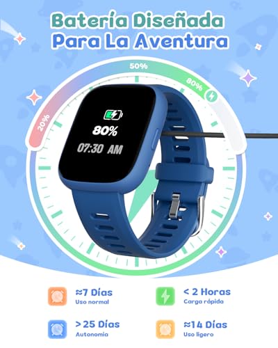 TICTIKY Reloj Inteligente para niños con localizador GPS (Solo iOS), Reloj Deportivo con Contador de Pasos y Monitor de sueño, Resistente al Agua IP68, Juegos de Rompecabezas, para niños 5-12 años - imagen 8