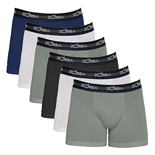 Kit 6 Cueca Boxer Zorba Algodao Max 702 - Sortida Tamanho:G;Cor:Sortido