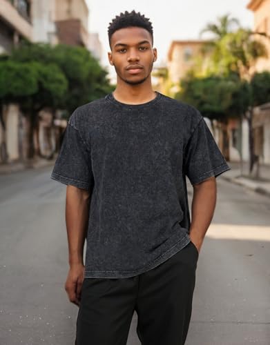 Men's Oversized T-Shirts Unisex Vintage Tees Acid Wash Cotton Tshirt Short Sleeve Casual Shirt2