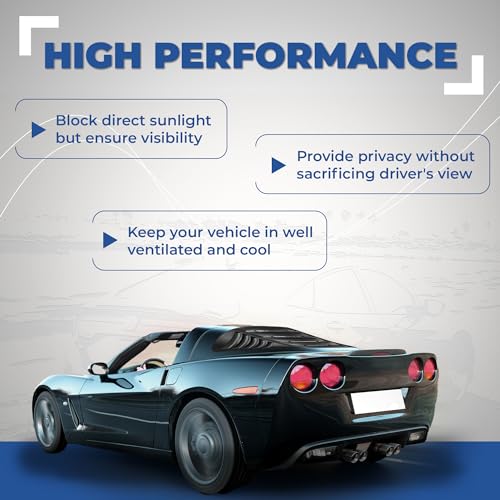 HECASA Rear and Side Window Louvers Compatible with 2005-2013 Chevrolet Corvette C6 All Model Coupe, Grand Sport, Z06, and ZR1 Windshield Sun Shade Cover ABS Plastic by HECASA - Image 4