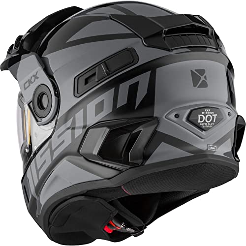 Ckx Mission Ams Space Snow Helmet W/Electric Shield (Gray, Large) #TOP3