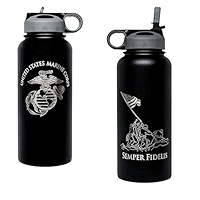 Amazon.com: 32oz Stainless Steel Navy Water Bottle With Engraved 