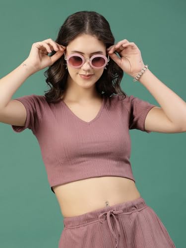 Image of Rigo Cotton Co-ord Set for Women | Round Neck, Slim Fit Tracksuit Co-ords Set for Women | Stylish Dresses for Women | Casual Wear, Beach Wear, Vacation Wear Outfit for Women
