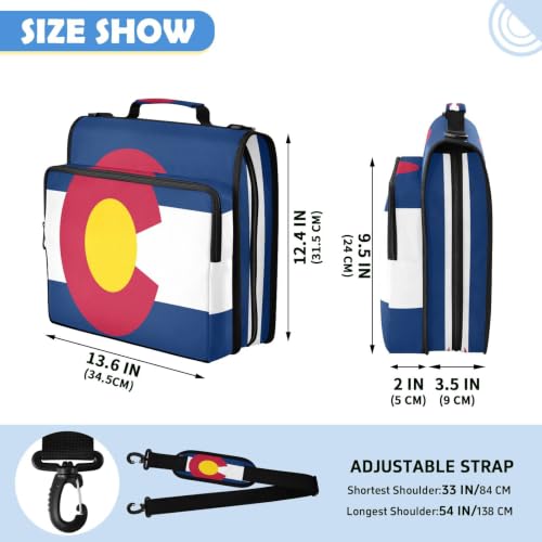 Sac de rangement ordinateur 14 pouces zippé 3 anneaux résistant eau