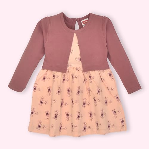 Image of LuvLap Baby Girls 100% Cotton Full Sleeve Girl Frock, Pack of 02