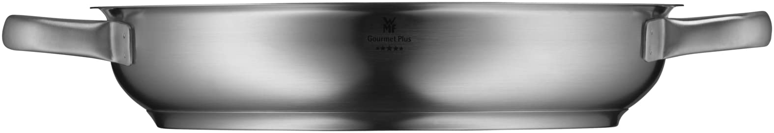 WMF Gourmet Plus - Sartén 28 cm Ø con Dos Asas Sin Recubrimiento Antiadherente de Acero Inoxidable Cromargan, Apta para Todo Tipo de Cocinas