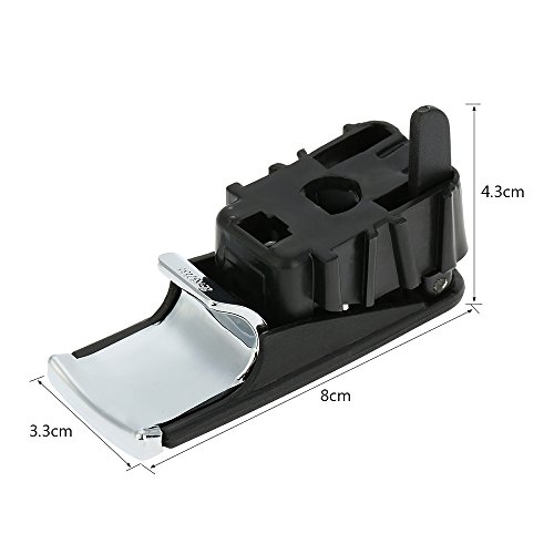 Yorten Extrator de alça da tampa do porta-luvas cromado com direção à esquerda com orifício de trava