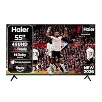 Haier 55 K85GUF 4k Ultra HD Smart TV with Fire TV, Freely, Dolby Audio, MEMC, Gaming Accelerator, HDR10, Bluetooth, HDMI 2.1