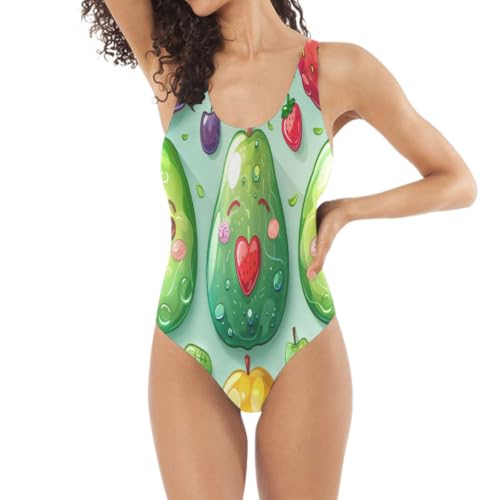 Monokini une pièce élastique et résistant maillot de bain avocat pour natation et plage