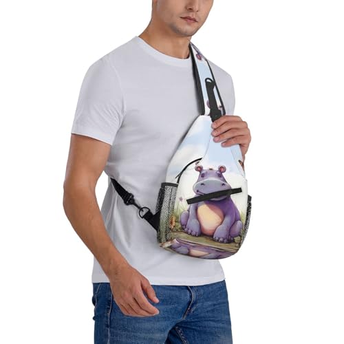 Mochila tipo sling negra para uso al aire libre miniatura 7