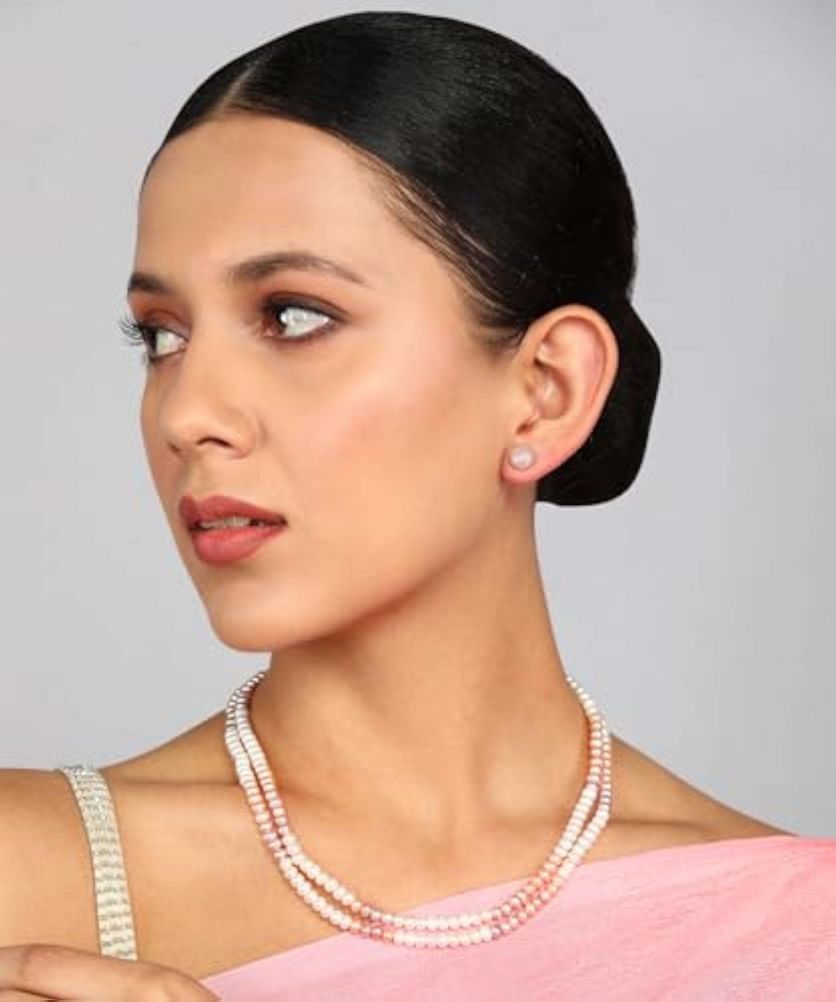 Women's White Hyderabad Necklace Chain