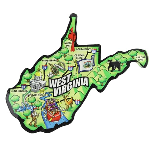 Imán acrílico en forma del estado West Virginia