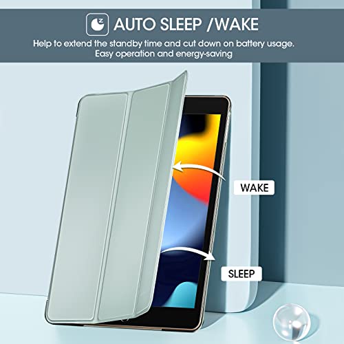 Image of ProCase for iPad 9th / 8th / 7th Generation Case 10.2 Inch (2021 /2020 /2019 Release), 10.2 iPad Case 9th / 8th / 7th Gen Cover, Slim Smart Cover with Translucent Hard Shell Back -Lightgrey