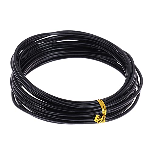 Bonsai-Schnur, 1 Rolle, 5 m, Bonsai-Draht, biegbar, wiederverwendbar, rostfrei, flexibel, praktische Aufbewahrung, Pflanzenform, 6 Größen, Bonsai-Zweig-Training, schwarzer Aluminiumdraht