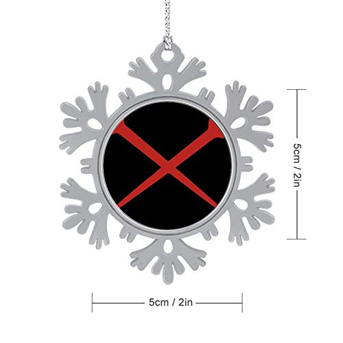 Puilkfgt Ironworker Crossed Tools Personalized Snowflake Ornaments Christmas Tree Hanging Accessories Christmas Decorations