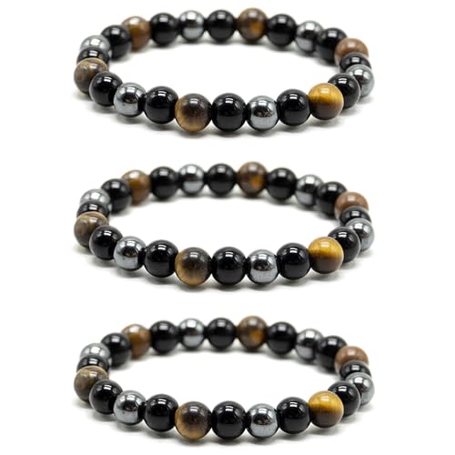 SARAHLOUISEJENKINSLTD 3 piezas Pulsera de Triple Protección,8