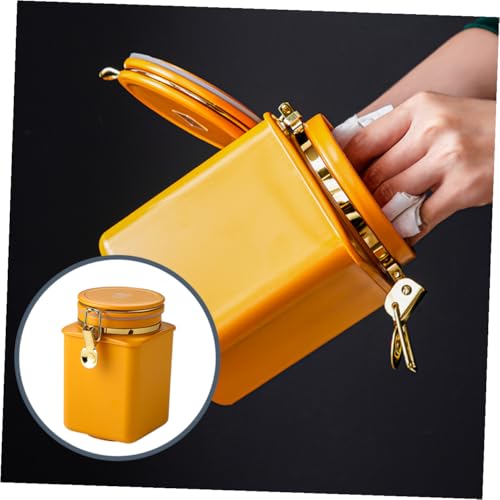 Contenedor hermético para granos de café naranja miniatura 6
