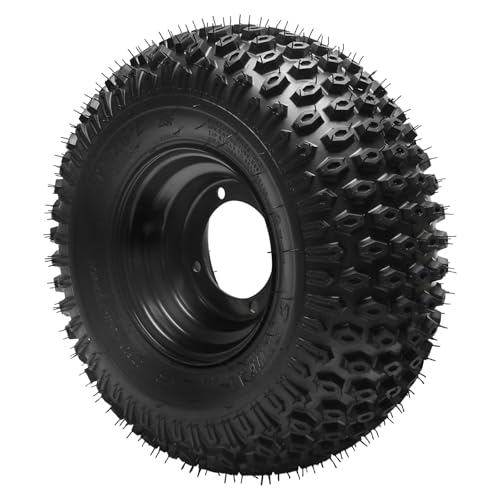 TDPRO 2 Pack 16x8-7\'\' ATV UTV Tubeless Tire Rim, 4-Ply Nylon All-Terrain Wheel 16x8x7\'\' for Go-Kart, Dune Buggy, Quad Bikes, Lawn Mowers, Mini Bikes, Yard Tractors, 4-Hole 110mm Hub Distance - Thumbnail 5