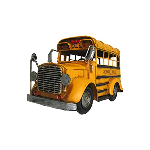 Zaer Ltd. Vintage Style Vehicle Decorations (Short Yellow School Bus) #TOP3