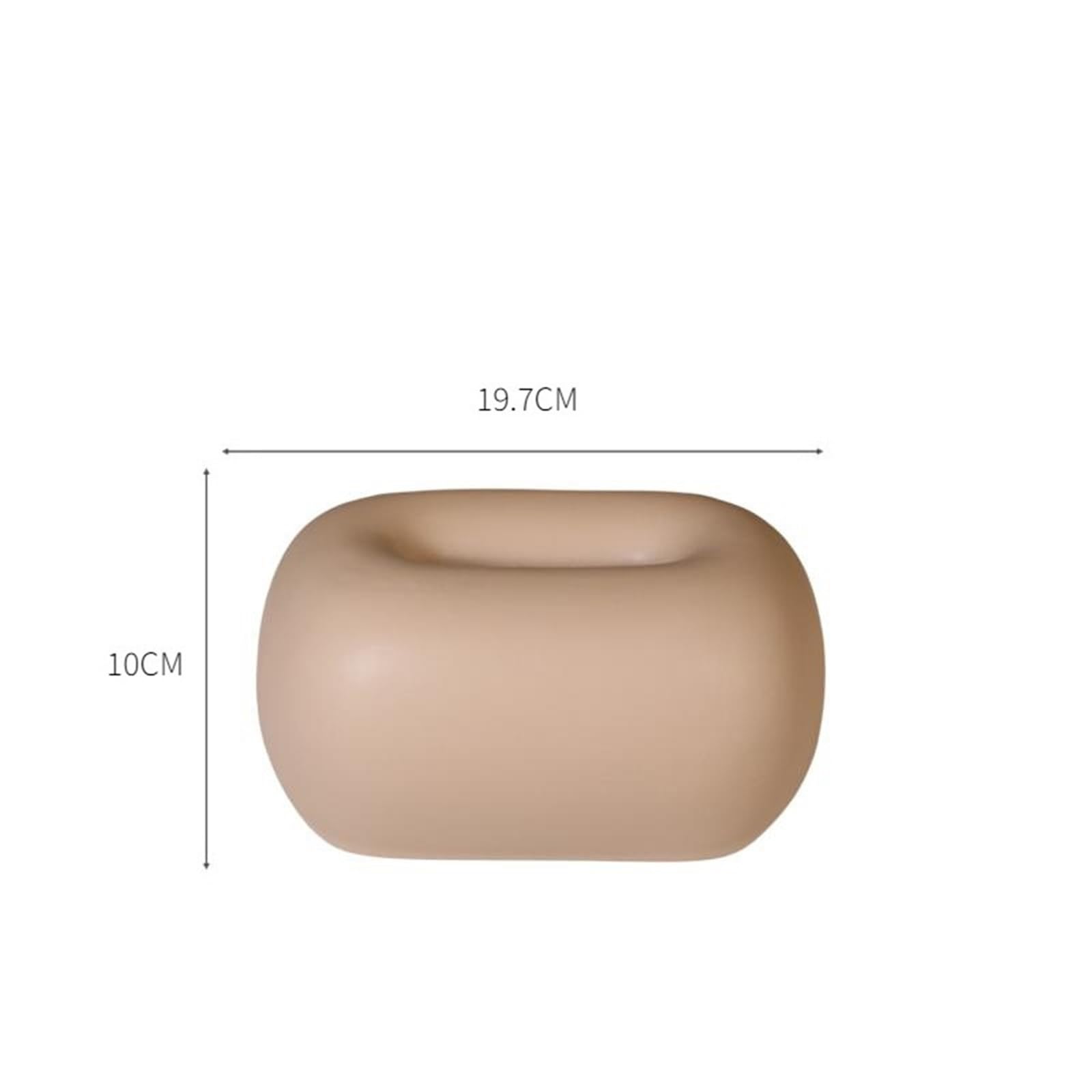 Pokrywa pudełka z uchwytem na papier Kreatywne ceramiczne pudełko na chusteczki do domu, salonu, sypialni, dozownik na serwetki na biurko, dekoracja(Beige)