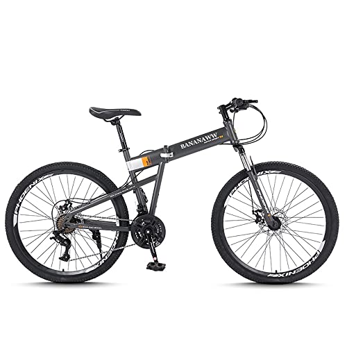 ITOSUI 26-inch Mountain Bike, 24 Speed Mountain Bicycle With High Carbon Steel Frame and Double Disc Brake, Dual Full Suspension Shock-Absorbing Men and Women's Outdoor Cycling Road Bike